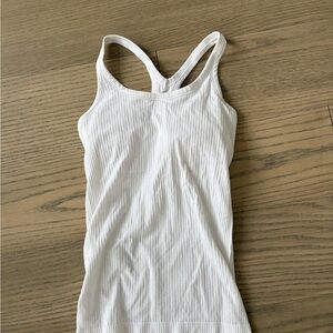 lululemon athletica White Ribbed Tank Top
